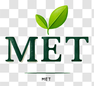 Met Logo - Green MET Leaf Logo Transparent PNG