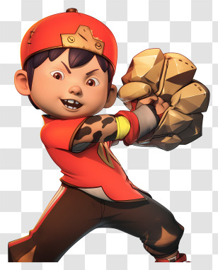 Boboiboy - Boy With Powerful Glove Transparent PNG