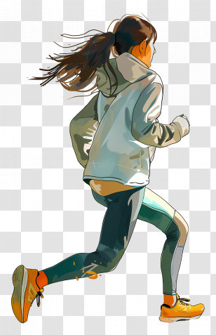 Woman Jogging - Girl Running In Sportswear Transparent PNG