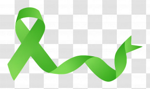 Green Awareness Ribbon - Green Ribbon Symbol For Awareness Support Transparent PNG