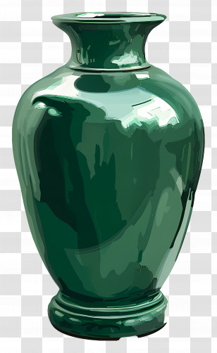 Green Vase - Green Decorative Vase Illustration Transparent PNG