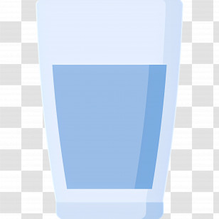Water Glass - Simple Illustration Of A Glass Of Water Transparent PNG