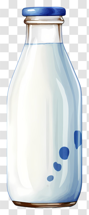 Glass Bottle - Fresh Milk In A Glass Bottle Transparent PNG