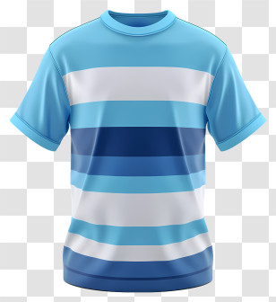 Shirt - Blue Striped T-Shirt Transparent PNG