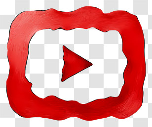 Youtube Logo - Textured Red Play Button Icon Transparent PNG