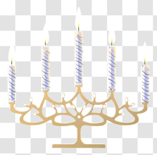 Candelabra - Candelabrum With Lit Candles Transparent PNG