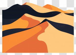 Sand Dunes - Artistic Illustration Of Desert Landscape Transparent PNG