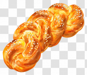 Braided Sesame Bread - Braided Sesame Bread Illustration Transparent PNG