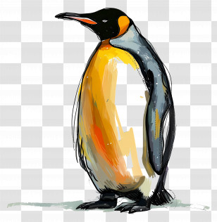 Emperor Penguin - Cute Penguin Illustration Transparent PNG