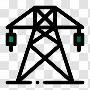 Electrical Transmission - Electric Tower For Power Transmission Transparent PNG