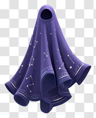 Floating Wizard Cloak - Purple Wizard Cloak With Constellations Transparent PNG