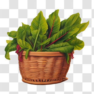 Beet Greens
 - Woven Basket Containing Green Leaves Transparent PNG