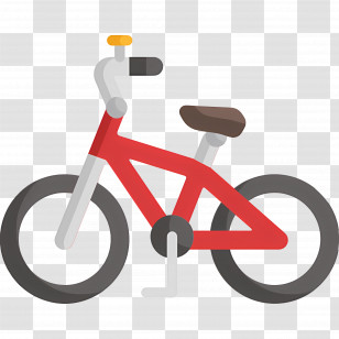 Bicycle - Red Bicycle Clipart Design Transparent PNG