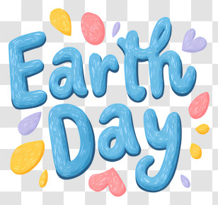 Earth Day - Cute Blue Doodle Earth Day Transparent PNG
