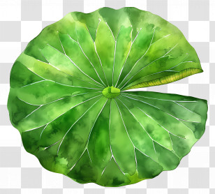 Lotus Leaf - Green Lotus Leaf Illustration Transparent PNG