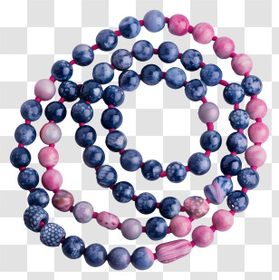 Beads - Colorful Beaded Necklace Transparent PNG