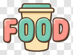 Food Logo - Playful Food Cup Logo Transparent PNG