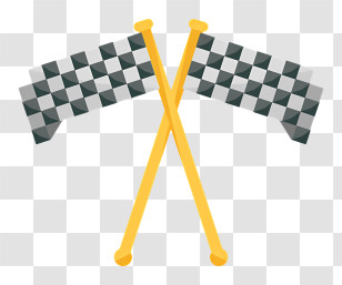 Racing Flags - Crossed Checkered Flags For Racing Transparent PNG
