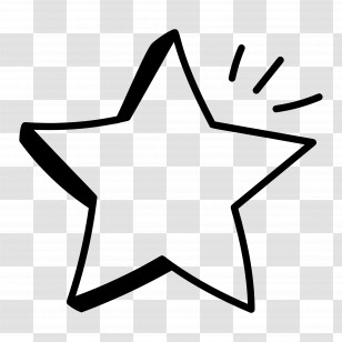 Star Logo - Minimalist Black And White Star Illustration Transparent PNG