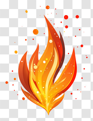 Fire Sparks - Abstract Flame Illustration Transparent PNG