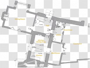 Floor Plan House Storey - Living Room - Ground Transparent PNG