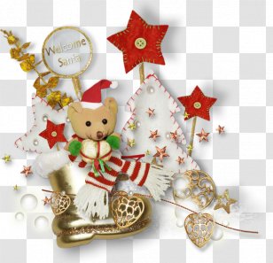 Santa Claus Christmas Day Candy Cane Ornament Decoration - Joulukukka Transparent PNG