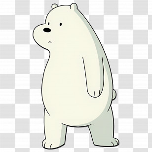 We Bare Bears - Neutral Pose Of A Polar Bear Transparent PNG