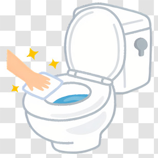 Life - Toilet Cleaning With Cloth Transparent PNG
