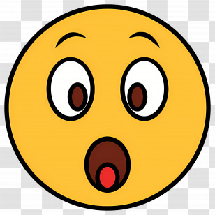 Shocked Emoji - Surprised Face Emoji Illustration Transparent PNG
