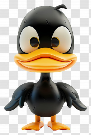 Daffy Duck - Black Cartoon Duck Character Transparent PNG