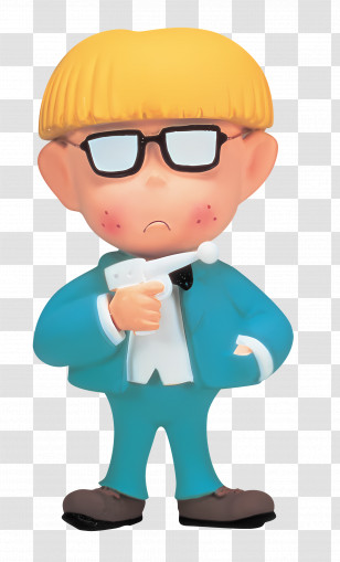 Jeff Andonuts - Cartoon Character With Toy Gun Transparent PNG