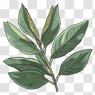 Bay Leaves - Bay Leaves Branch For Culinary Use Transparent PNG