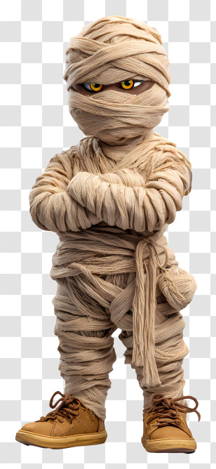 Mummy - Cool Mummy Mascot Pose Transparent PNG