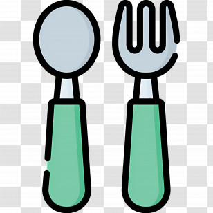Fork Spoon - Spoon And Fork Cartoon Illustration Transparent PNG