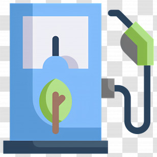 Gas Station - Eco-friendly Fuel Pump With Leaf Symbol Transparent PNG