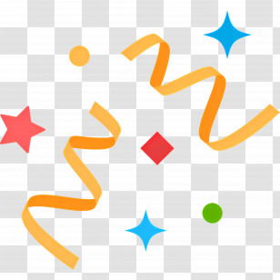 Birthday Confetti - Party Streamers Transparent PNG
