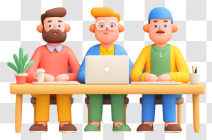 Employees Working In Office - Team Collaboration At The Office Transparent PNG