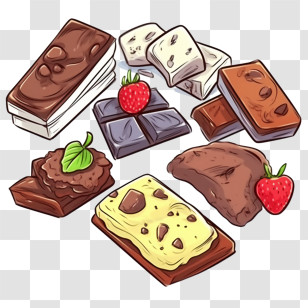 Chocolate - Assorted Chocolate Bars And Sweets Transparent PNG