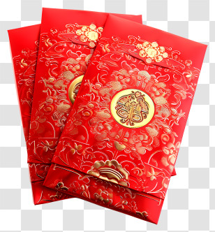 Chinese New Year - Traditional Red Envelopes For Festive Gift-Giving Transparent PNG