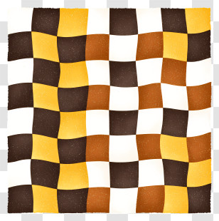 Checkered Blanket - Brown And Yellow Checkered Pattern Transparent PNG