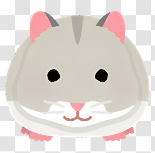 Icon - Cute Chubby Hamster Cartoon Illustration Transparent PNG
