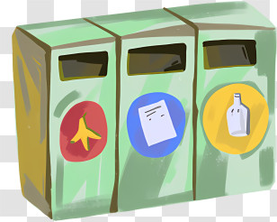 Metal Waste Bin - Recycling Bins For Waste Disposal Transparent PNG