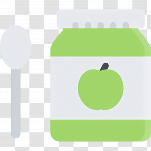 Baby Food - Green Apple Jam Jar Transparent PNG