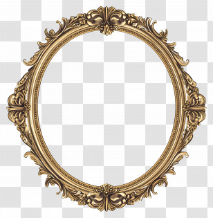 Oval Vintage Frame - Ornate Oval Frame With Intricate Design Transparent PNG