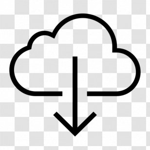 Cloud Computing Download - Black And White Transparent PNG