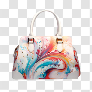 Handbag Day - Abstract Swirl Art Handbag Transparent PNG