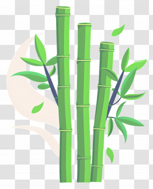 Bamboo - Green Bamboo Stalks Transparent PNG