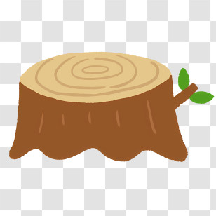 Icon - Tree Stump With Small Branch Transparent PNG