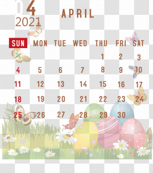 April 2021 Printable Calendar April 2021 Calendar 2021 Calendar Transparent PNG