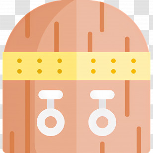 Wooden Gate - Wooden Door With Yellow Band Transparent PNG